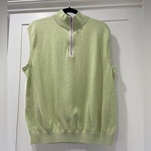Cutter & Buck Green Half-Zip Sweater Vest